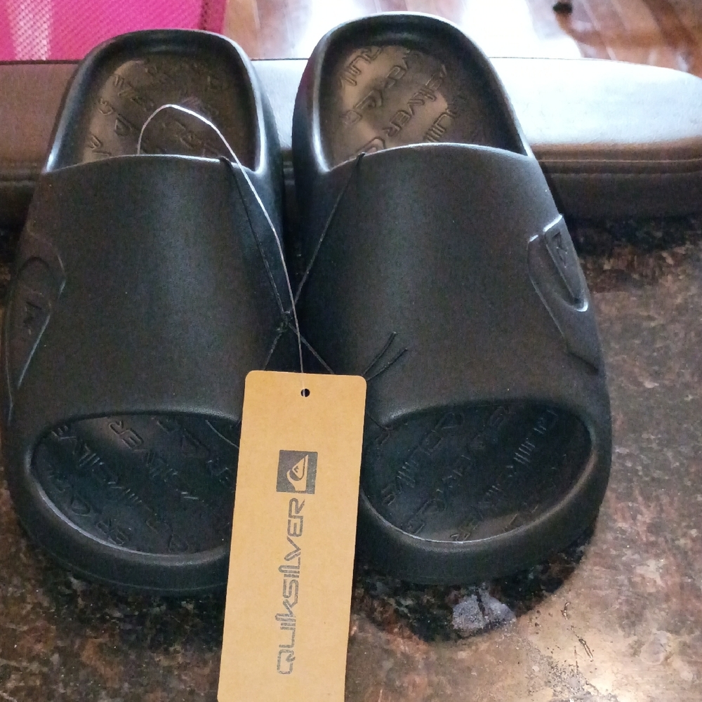Quiksilver Charcoal Slide Sandals